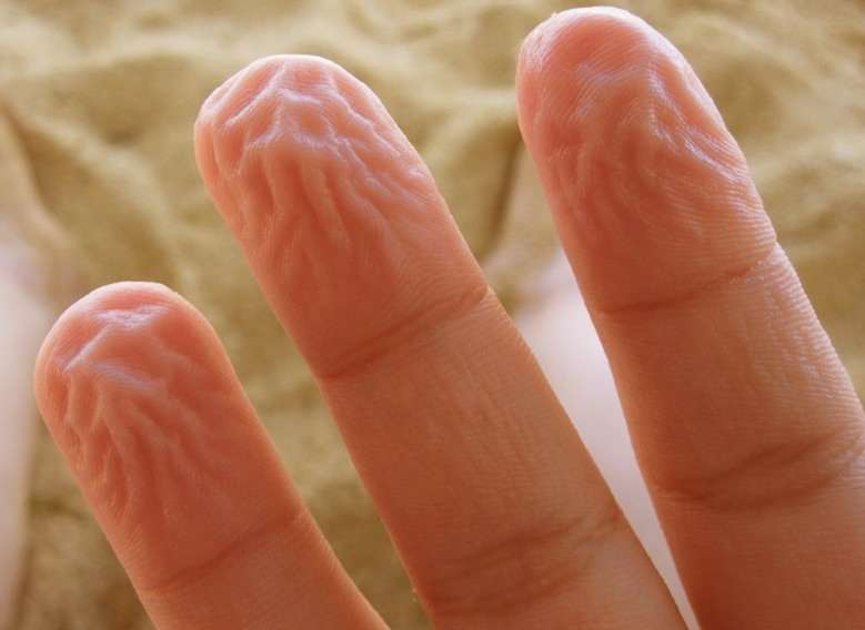 Image result for wrinkled fingers